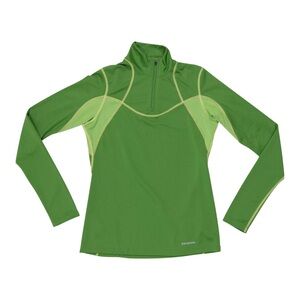 PATAGONIA CAPILENE MIDWEIGHT 1/2 Zip Green Base Layer Top Shirt HALF ZIP